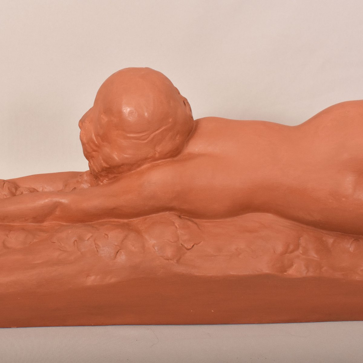 SCULTURE ART DECO IN TERRACOTTA, NUDO DI DONNA DISTESA, AMEDEO GENNARELLI. (STTE97)-photo-3