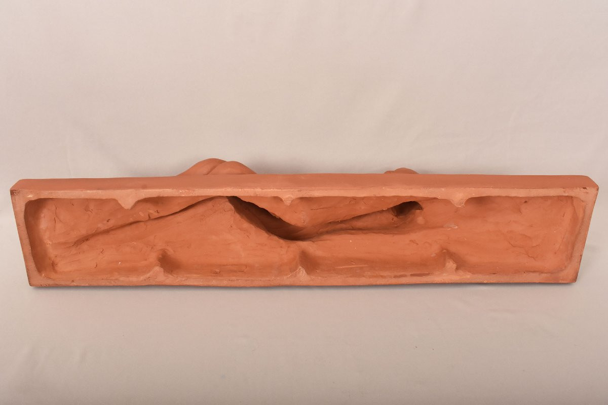 SCULTURE ART DECO IN TERRACOTTA, NUDO DI DONNA DISTESA, AMEDEO GENNARELLI. (STTE97)-photo-7