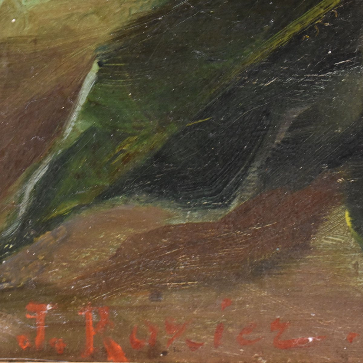 DIPINTI DI FIORI CON MARGHERITE, ROZIER JULES, OLIO SU TELA, QUADRI ANTICHI, DELL'800. (QF670)-photo-5