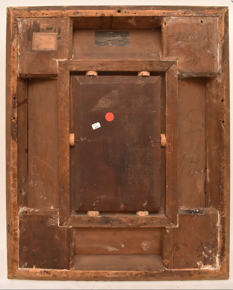 QUADRI ANTICHI DI DONNA CHE LEGGE, RITRATTI FEMMINILI, OLIO SU TAVOLA, EPOCA OTTOCENTO (QR684)-photo-5