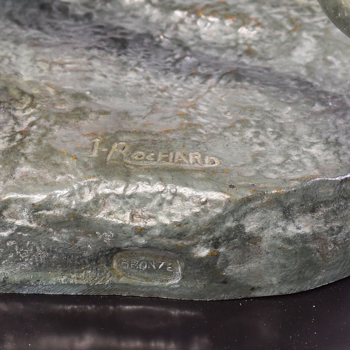 ANTICHE SCULTURE IN BRONZO, DUE PANTERE, IRENEE ROCHARD, ART DECO, XX SECOLO. (STB102)-photo-5