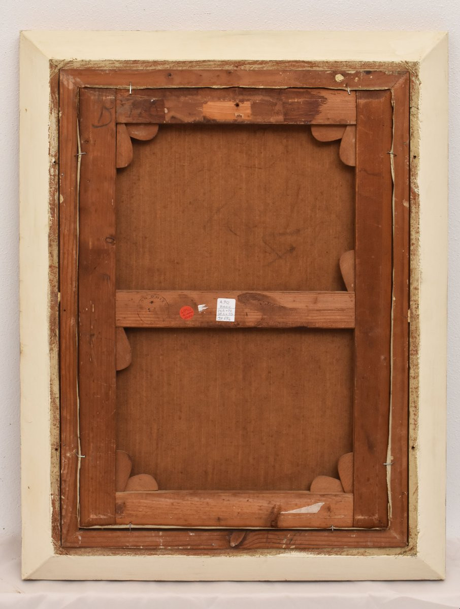 DIPINTI ANTICHI, QUADRI VEDUTA DI VENEZIA, PITTURA AD OLIO SU TELA, XX SECOLO. (QP694)-photo-6