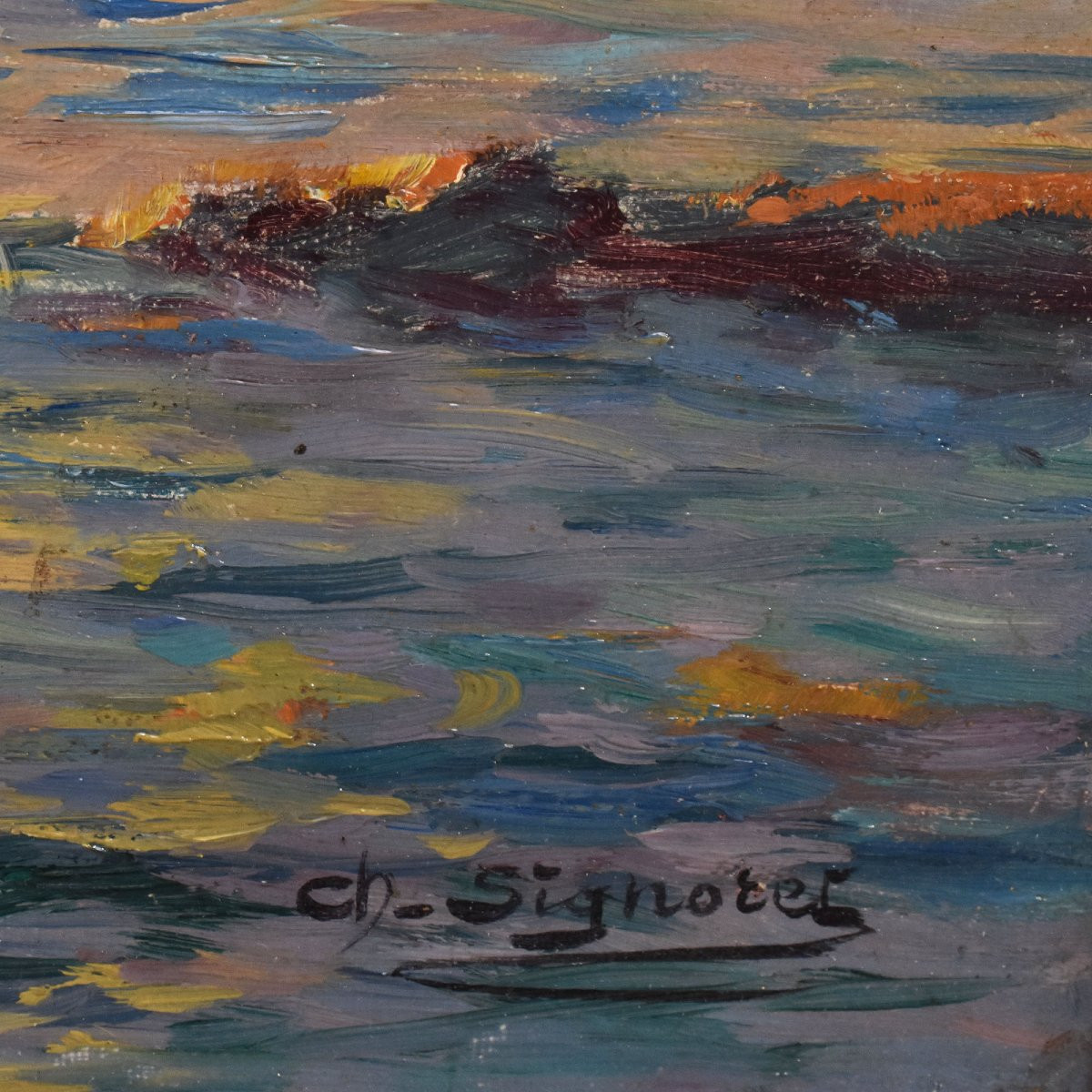 QUADRI ANTICHI, QUADRI MARE, MARINA CON VELIERO, PITTURA AD OLIO SU TELA, DELL'800. (QM701)-photo-5