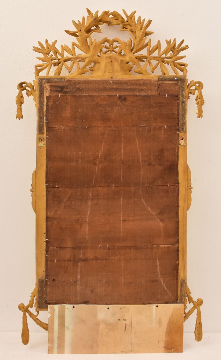 SPECCHIO ANTICO CON STEMMA, LUIGI FILIPPO, CORNICE DORATA IN LEGNO INTAGLIATO, XIX  (SPC193)-photo-7