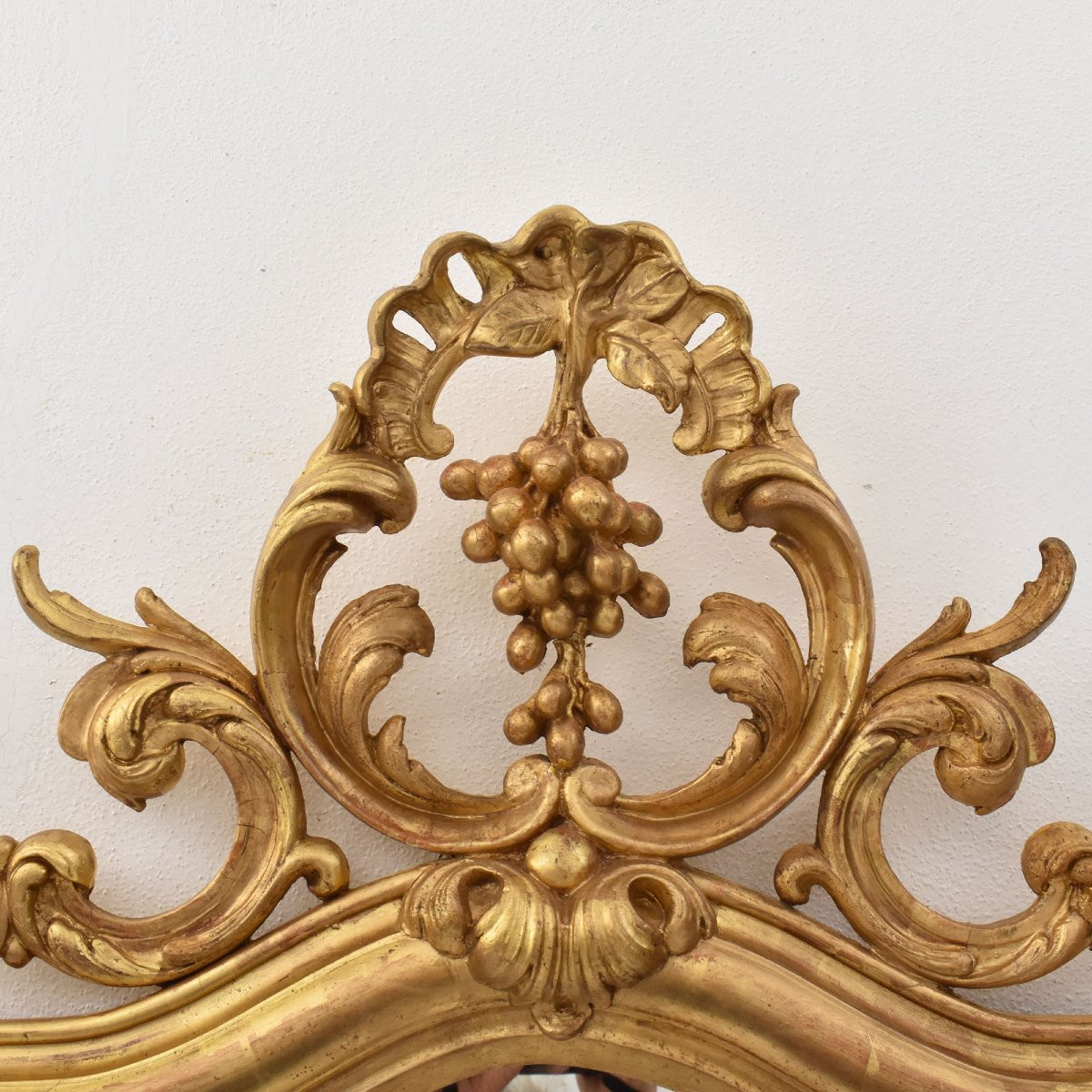 SPECCHIO ANTICO CON UVA, SPECCHIERA  ANTICA LUIGI FILIPPO, CORNICE DORATA, XIX SECOLO. (SPC194)-photo-2
