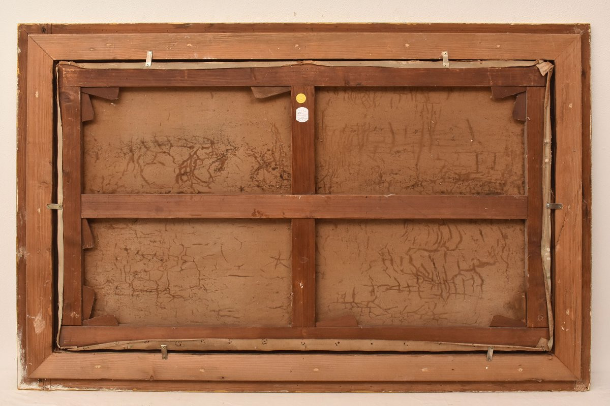  ART DECO, QUADRI MARE, MARINA CON ONDE E SCOGLI,  OLIO SU TELA, PRIMI XX SECOLO. (QM708)   -photo-6