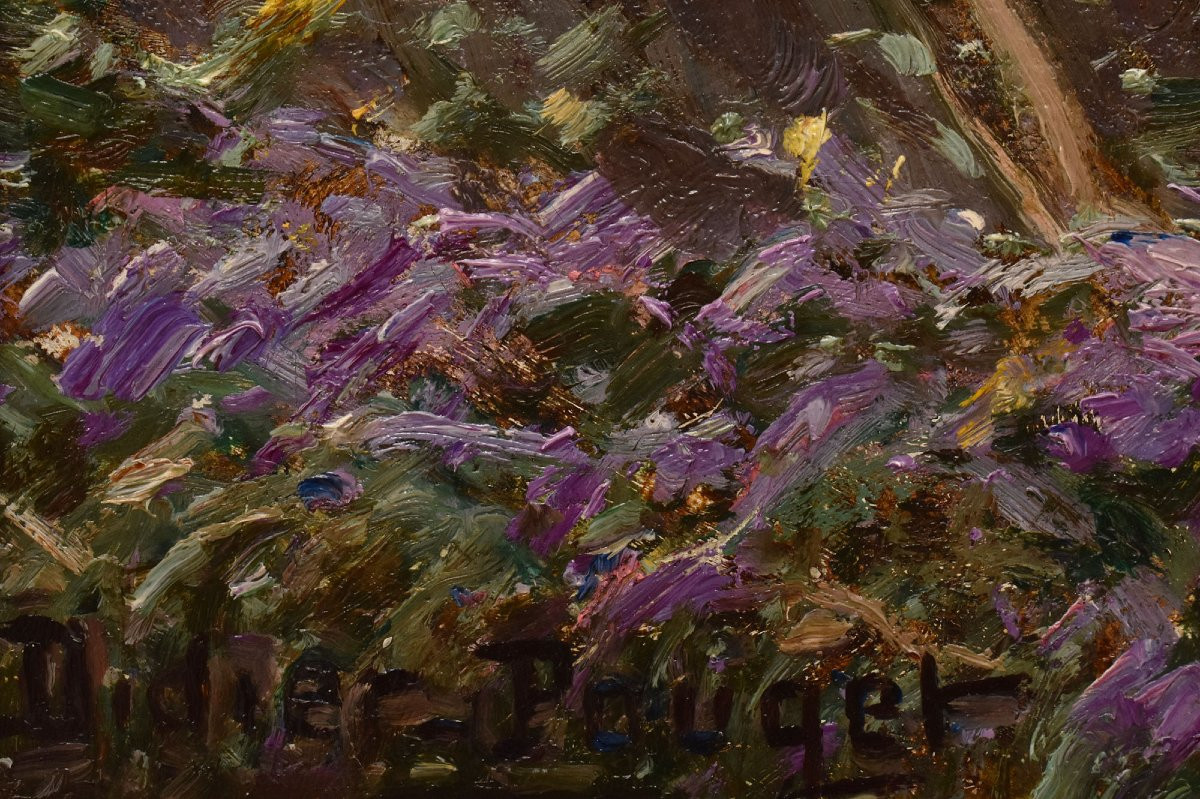 DIPINTI ANTICHI PAESAGGI, LAC DE CHAMBLY, DIDIER POUGET, OLIO SU TELA, NOVECENTO. (QP706)-photo-5