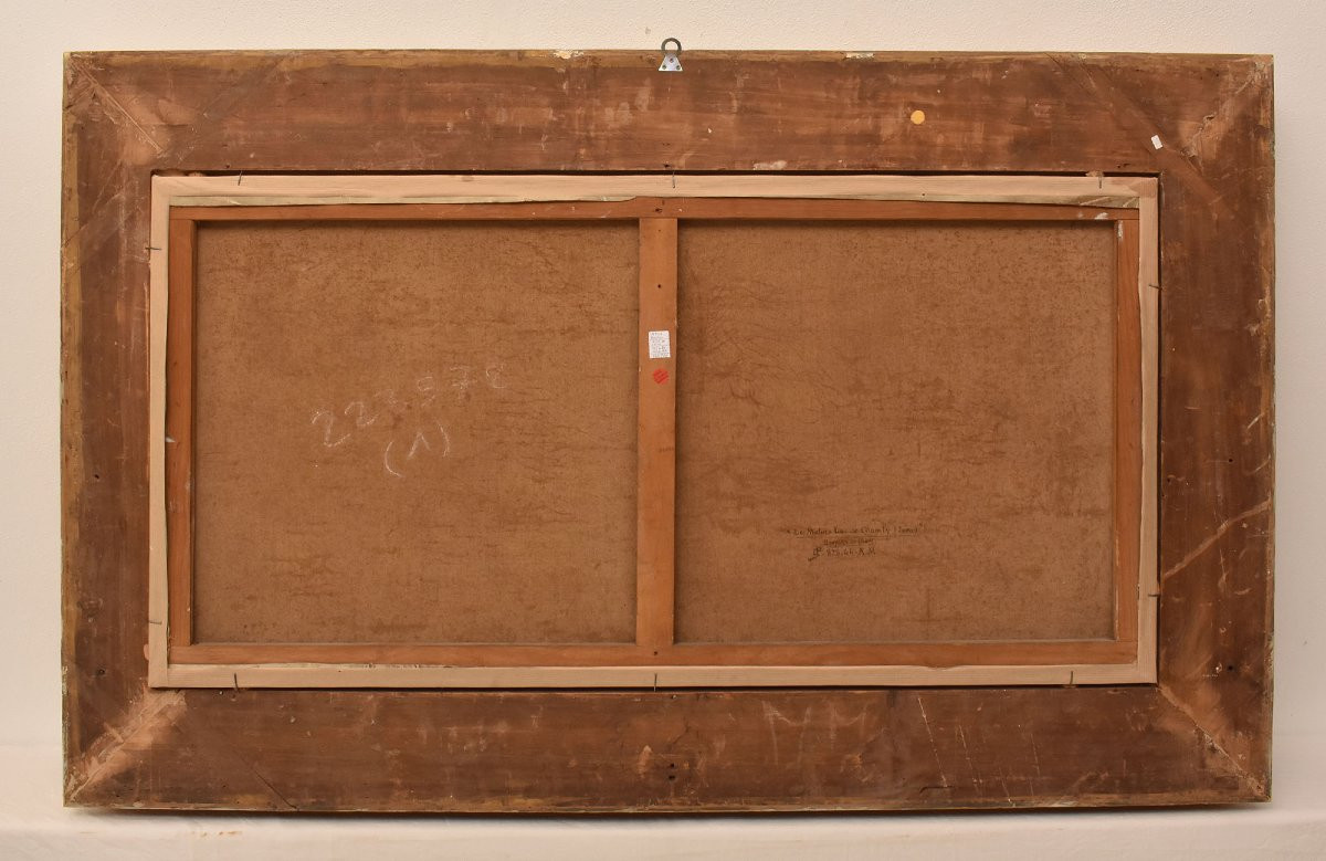 DIPINTI ANTICHI PAESAGGI, LAC DE CHAMBLY, DIDIER POUGET, OLIO SU TELA, NOVECENTO. (QP706)-photo-7