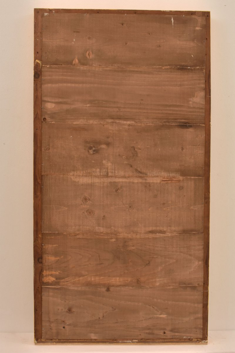 SPECCHIO ANTICO RETTANGOLARE, SPECCHIERA ANTICA IMPERO, CORNICE DORATA, XIX SECOLO. (SPR200)-photo-6