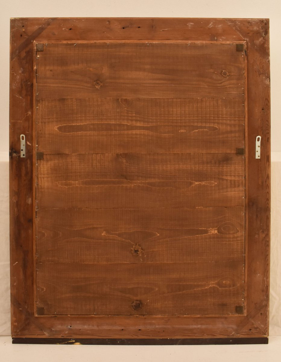 SPECCHIO ANTICO RETTANGOLARE, SPECCHIERA  ANTICA, CORNICE DORATA, XIX SECOLO. (SPR202)-photo-6