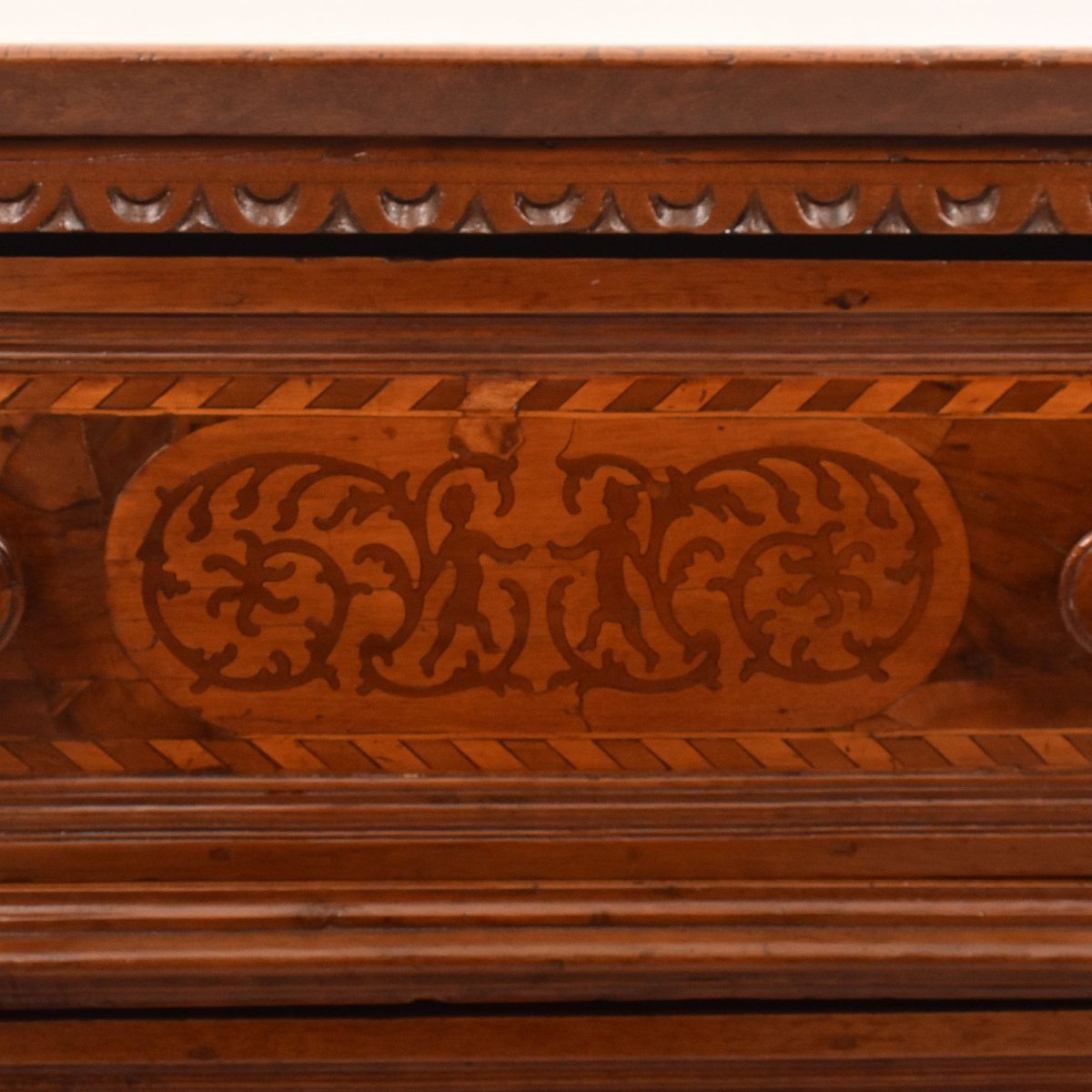 MOBILI ANTICHI, PICCOLA CASSETTIERA ANTICA, CANTERANO VENEZIANO, LEGNO INTARSIATO (COM41)-photo-2