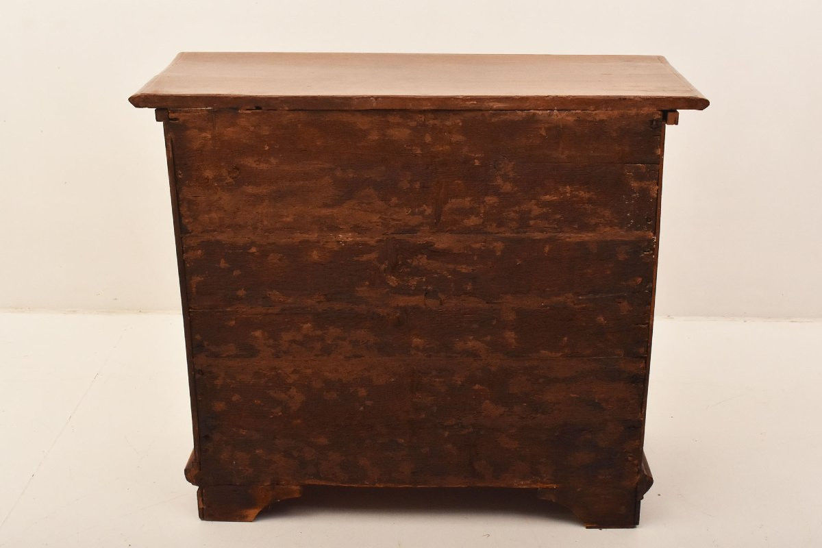 MOBILI ANTICHI, PICCOLA CASSETTIERA ANTICA, CANTERANO VENEZIANO, LEGNO INTARSIATO (COM41)-photo-6