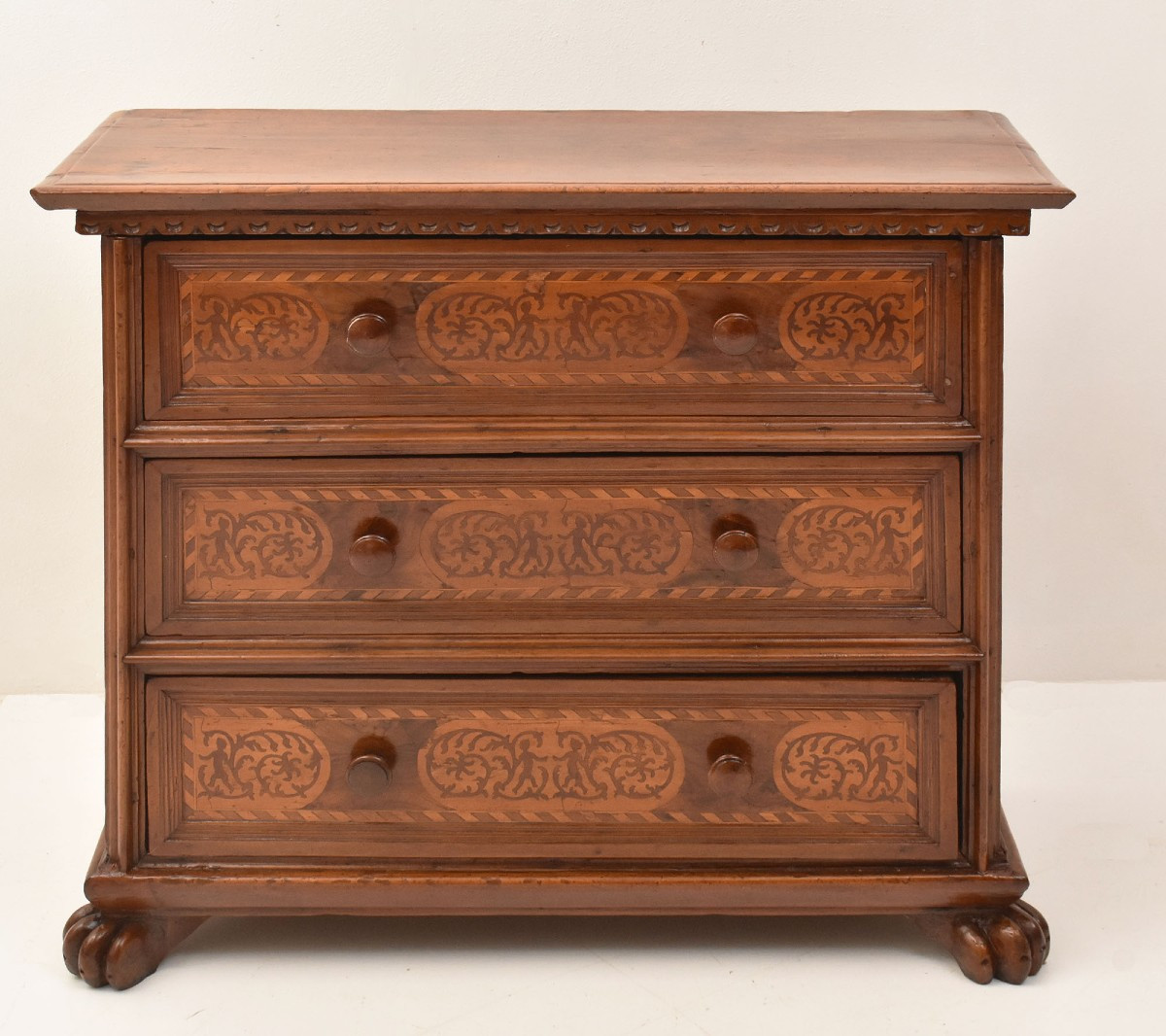 MOBILI ANTICHI, PICCOLA CASSETTIERA ANTICA, CANTERANO VENEZIANO, LEGNO INTARSIATO (COM41)