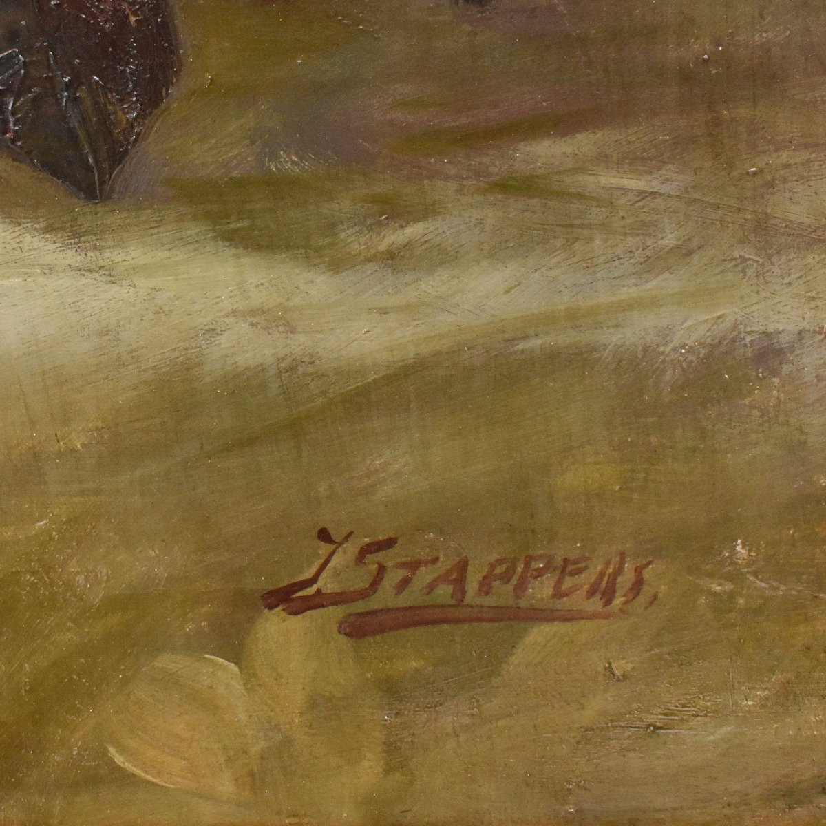 DIPINTI ANTICHI FIORI DI DELPHINIUM O SPERONELLA, ART DECO, JULIEN STAPPERS.(QF713)-photo-5