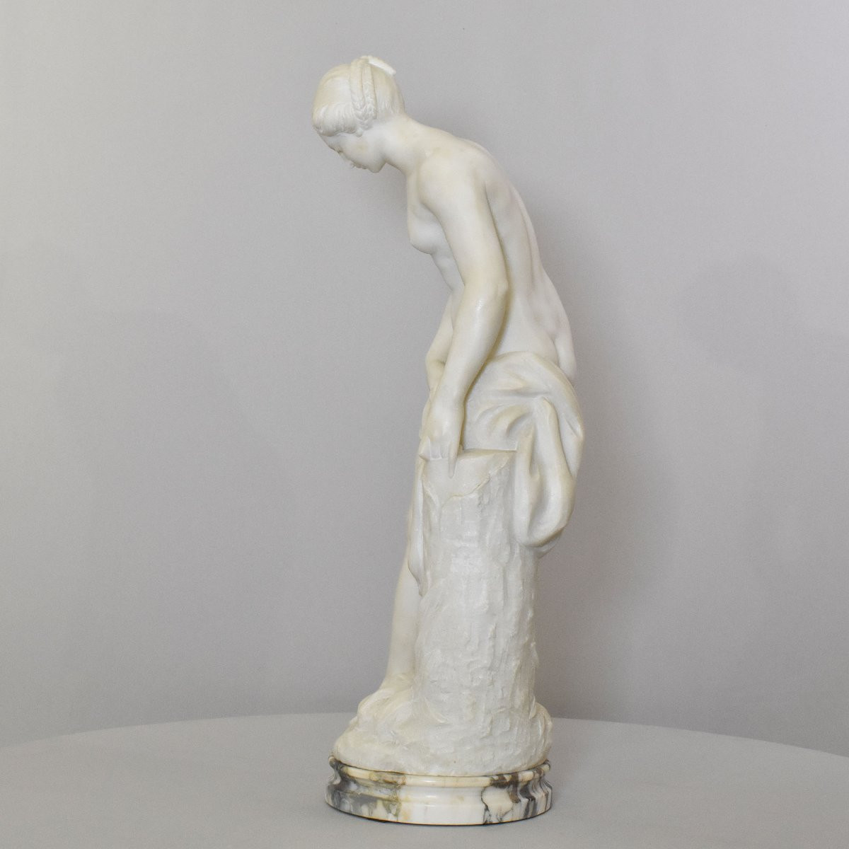 SCULTURA ANTICA  IN MARMO, SCULTURE ANTICHE DI DONNA, GUGLIELMO PUGI, FINE XIX. (STMA104)-photo-2