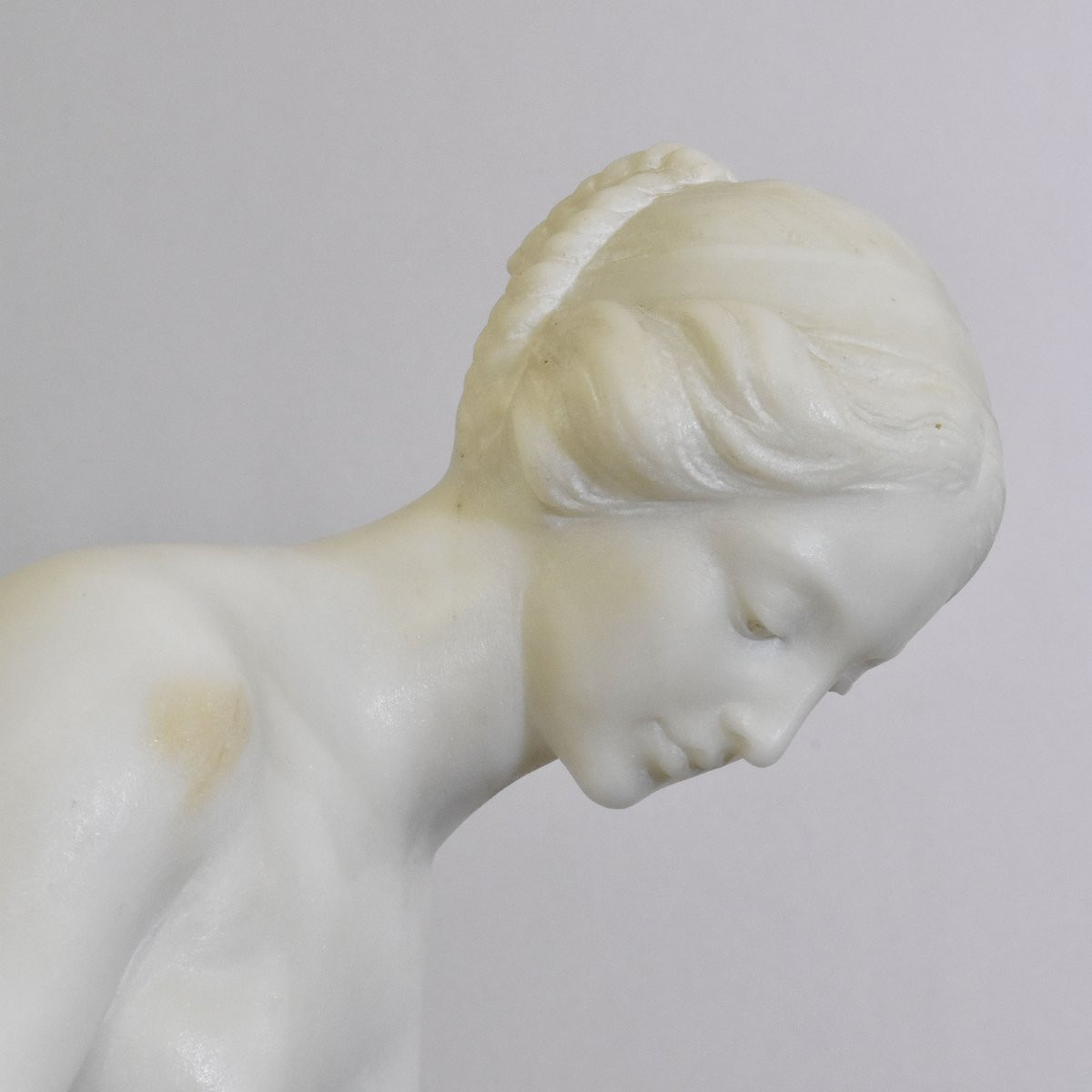 SCULTURA ANTICA  IN MARMO, SCULTURE ANTICHE DI DONNA, GUGLIELMO PUGI, FINE XIX. (STMA104)-photo-4