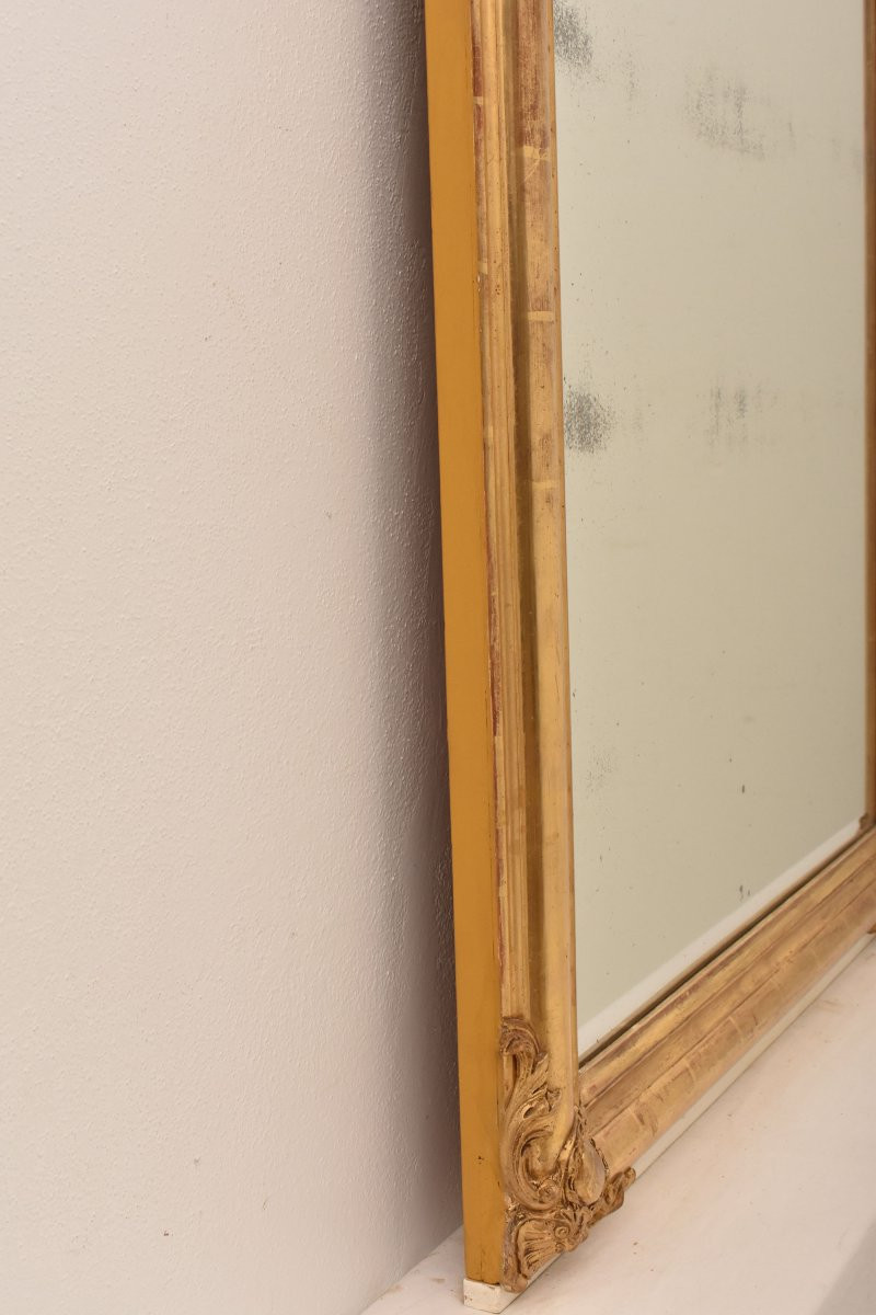 SPECCHIERE ANTICHE, SPECCHIO ANTICO CON NODO D'AMORE, CORNICE DORATA, XIX SECOLO. (SPC206)-photo-6