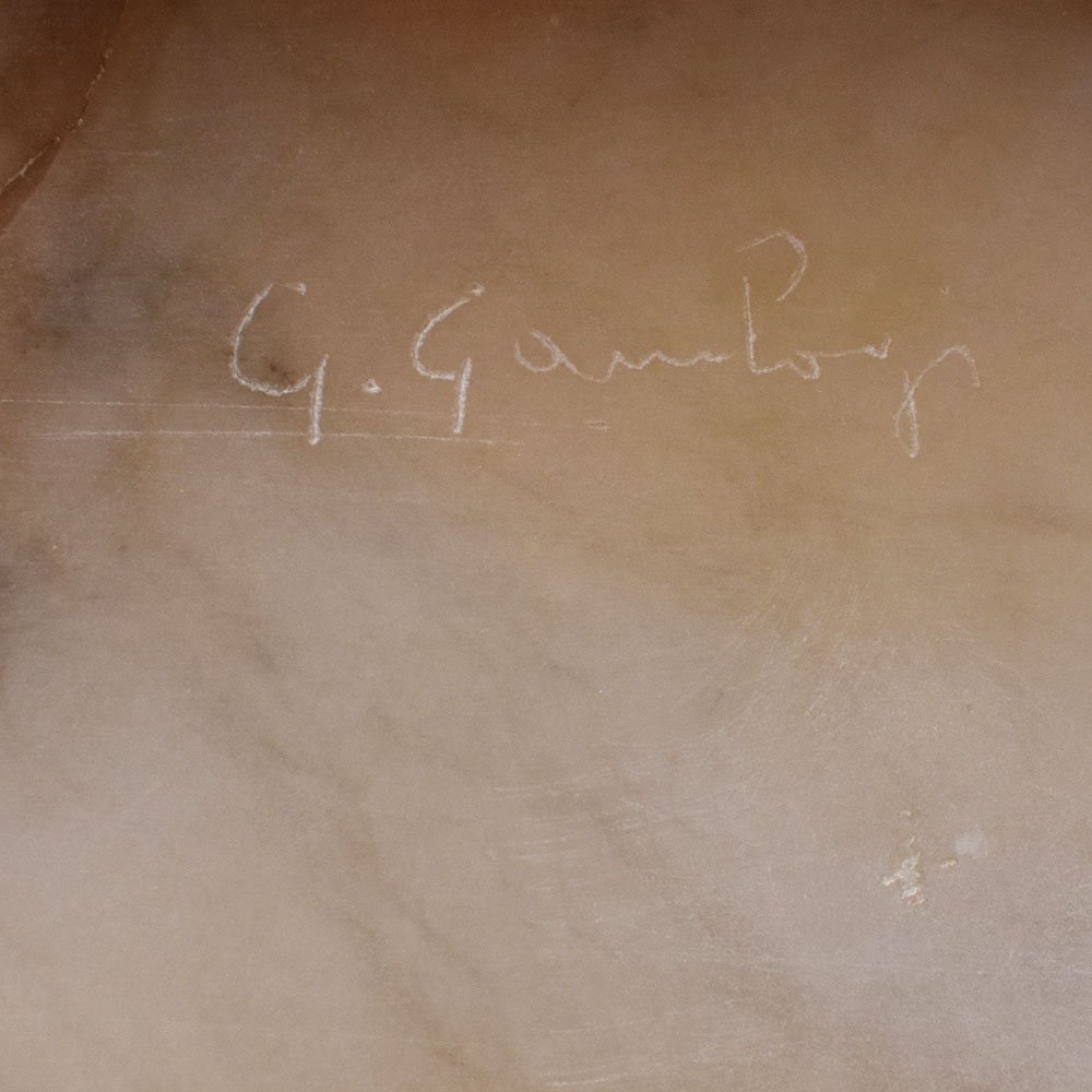 SCULTURE ANTICHE IN ALABASTRO, SCULTURA DI DONNA E CANE, GIUSEPPE GAMBOGI, XIX. (STAL105)-photo-5