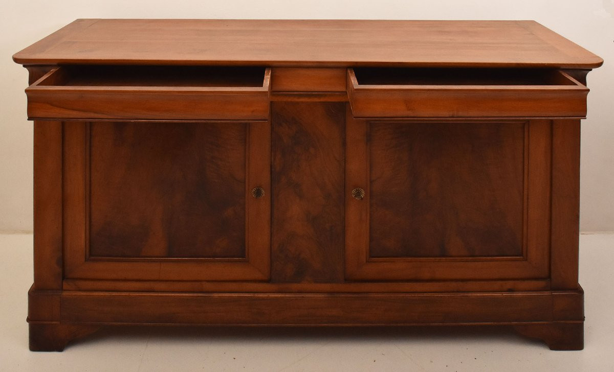 MOBILI ANTICHI, CREDENZA  ANTICA CAPPUCCINA IN NOCE, LUIGI FILIPPO, EPOCA OTTOCENTO (CRE43)-photo-4