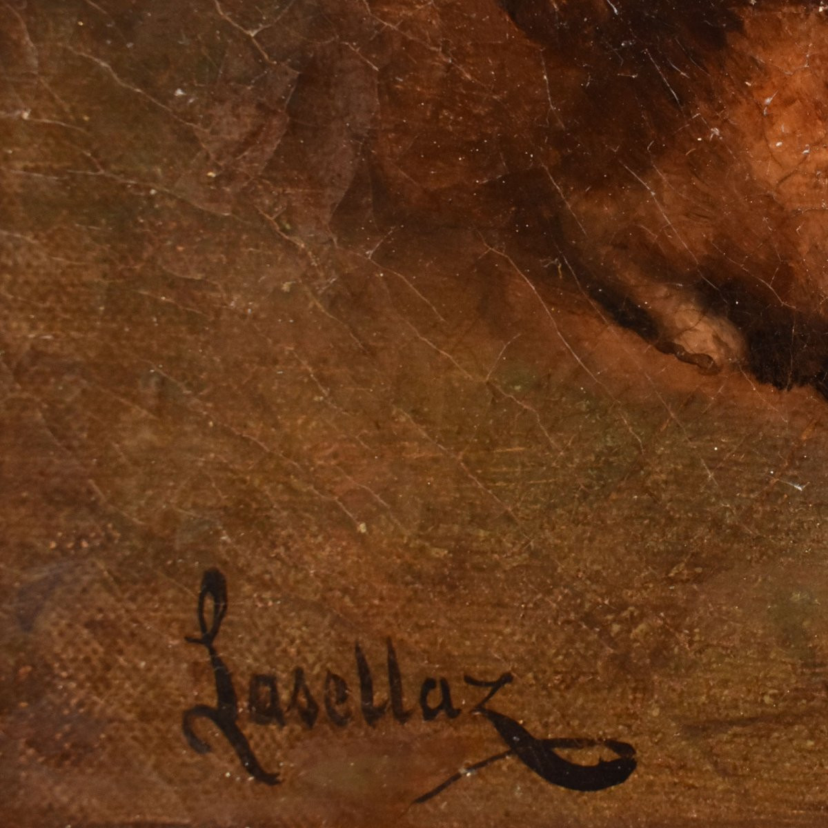 QUADRI ANTICHI, RITRATTI DI DONNA CON GATTO, OLIO SU TELA, SCENA D'INTERNO, XIX. (QR715)-photo-6