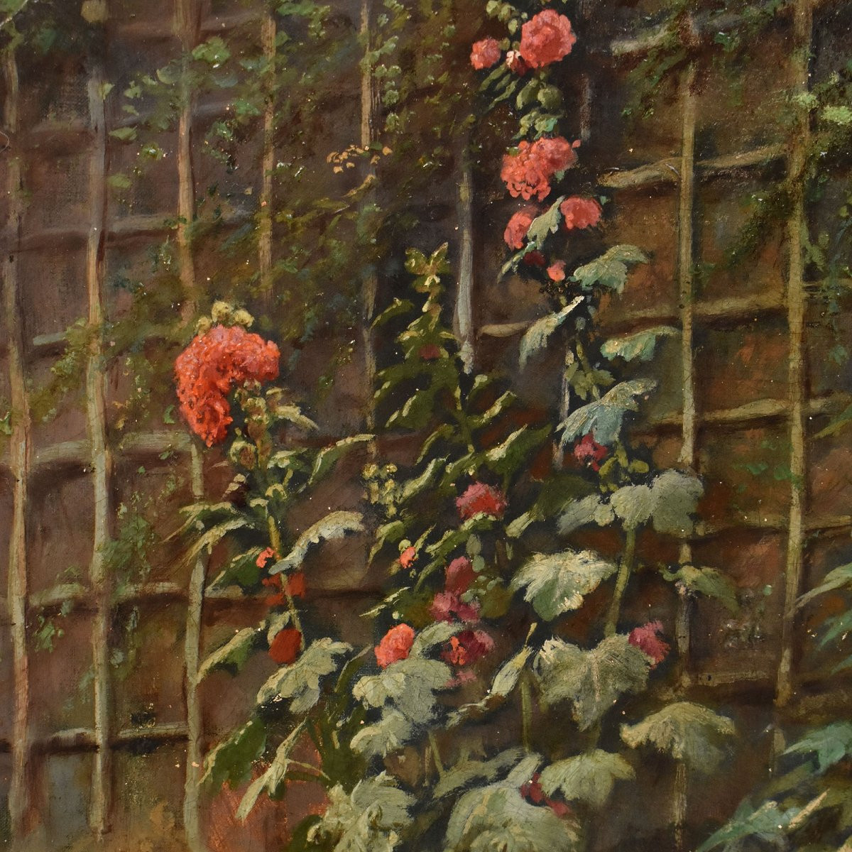 QUADRI ANTICHI RITRATTI, SCENA GALANTE CON DUE GIOVANI, OLIO SU TELA, EPOCA OTTOCENTO. (QR723)-photo-1