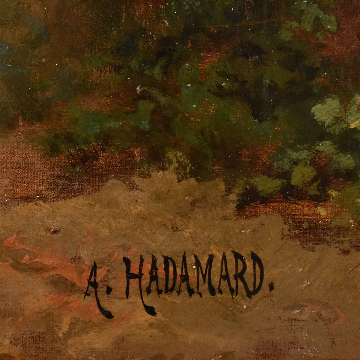 QUADRI ANTICHI RITRATTI, SCENA GALANTE CON DUE GIOVANI, OLIO SU TELA, EPOCA OTTOCENTO. (QR723)-photo-5