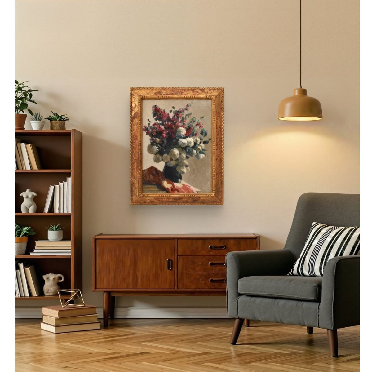 QUADRI ANTICHI, NATURA MORTA FLOREAE, FIORI PRIMAVERILI, OLIO SU TELA, FINE XIX SECOLO. (QF724)-photo-2