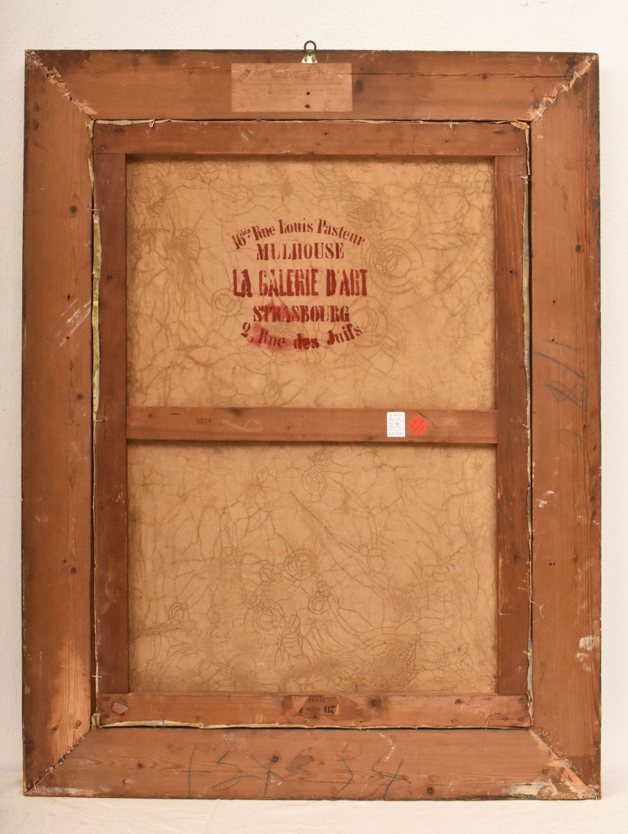 QUADRI ANTICHI, NATURA MORTA FLOREAE, FIORI PRIMAVERILI, OLIO SU TELA, FINE XIX SECOLO. (QF724)-photo-6