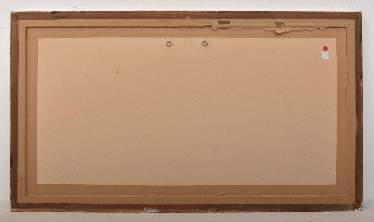 DIPINTI ANTICHI, RITRATTI DI LEOPARDI, FIERA, OLIO SU CARTONE, EPOCA NOVECENTO. (QA725)-photo-4