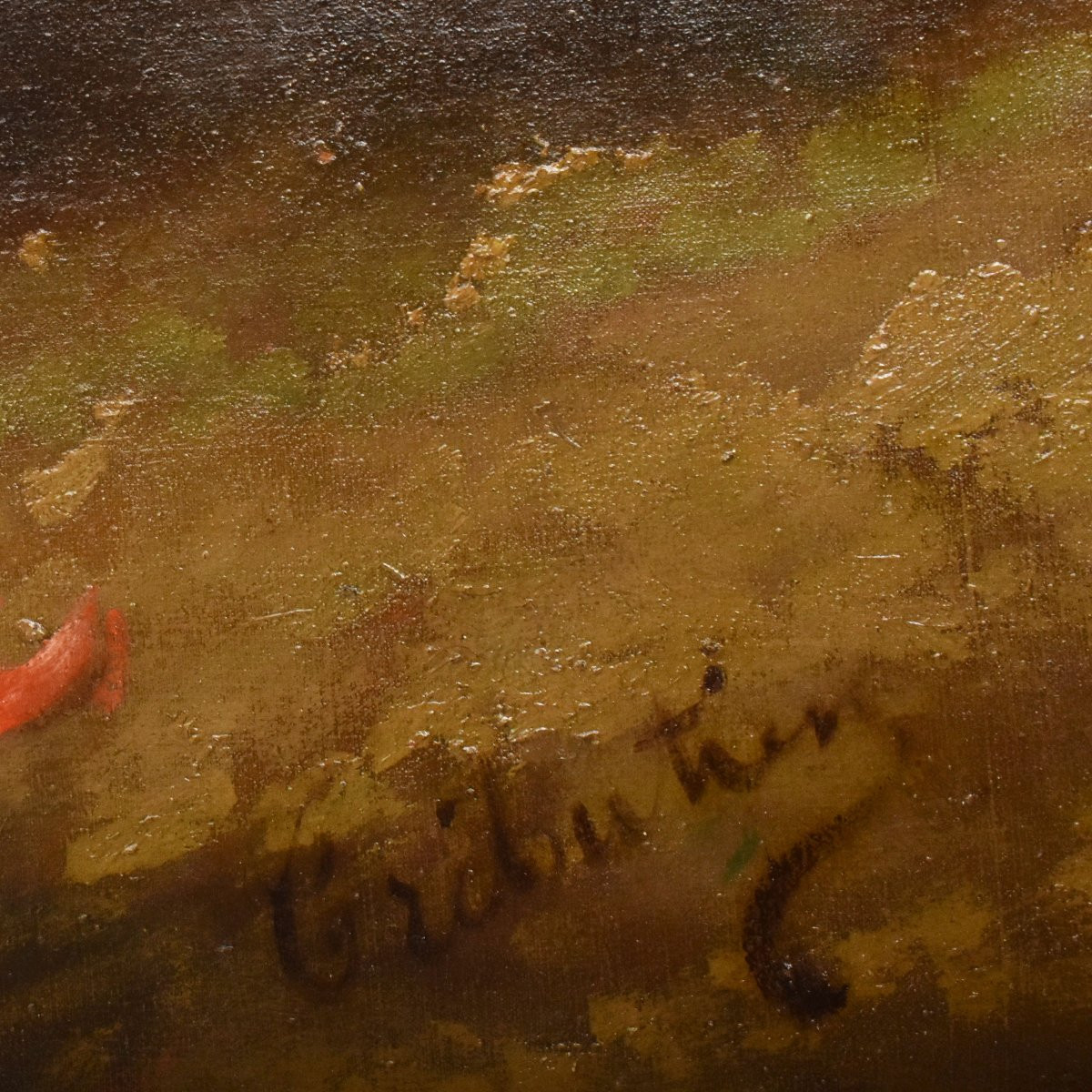 GRANDE NATURA MORTA DI FIORI CON ROSE E MALVAROSE, QUADRI ANTICHI, OLIO SU TELA, XIX (QF726)-photo-5