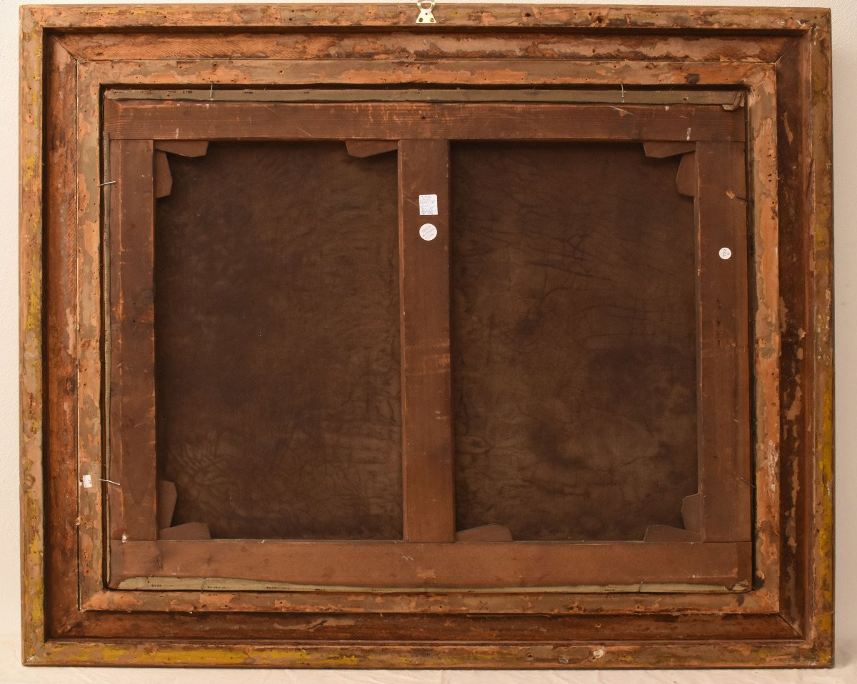 NATURA MORTA DI FIORI CON ROSE E LILLÀ, NATURA MORTA FLOREAE, OLIO SU TELA, XIX SECOLO. (QF734)-photo-6