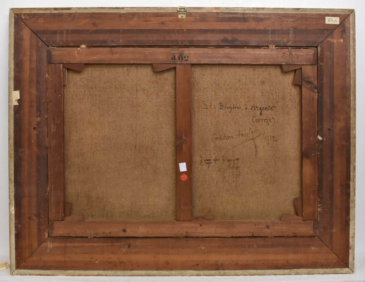 Dipinti Antichi Paesaggi, La Corrèze, Gaston Anglade, Olio Su Tela, Inizio XX Secolo. (QP733)-photo-8