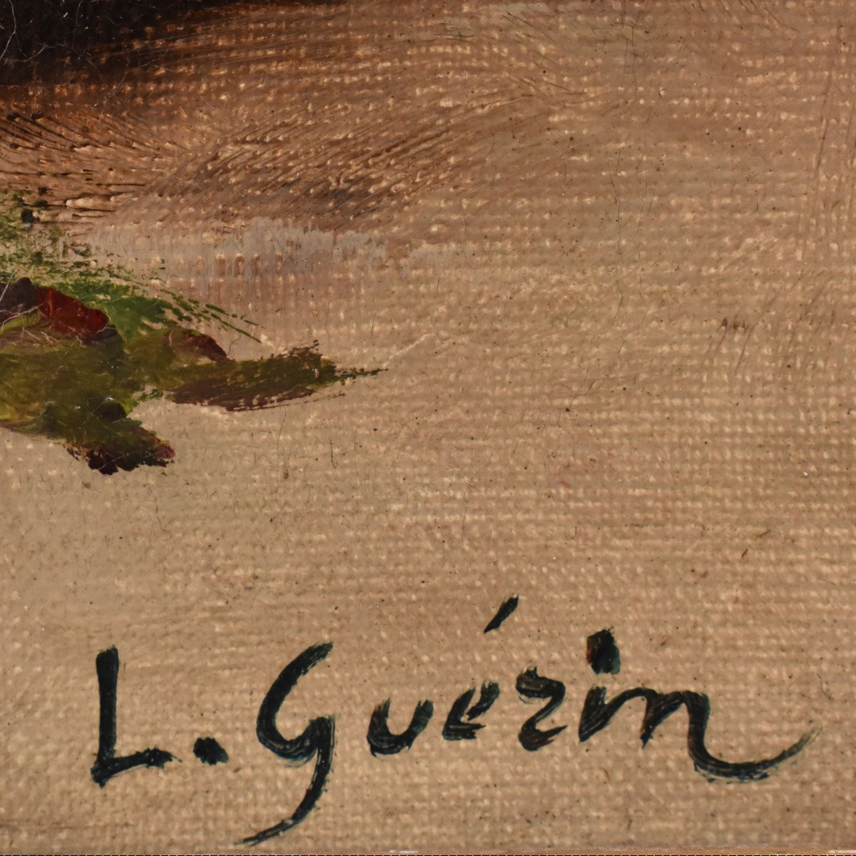DIPINTI ANTICHI DI FIORI, PICCOLA NATUR MORTA CON PEONIE, OLIO SU TELA, XIX SECOLO. (QF740)-photo-5
