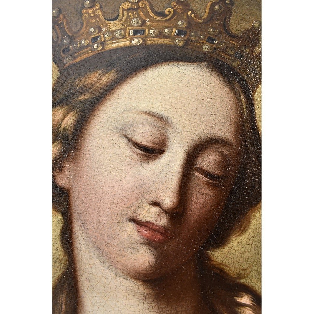 QUADRI ANTICHI, QUADRO RELIGIOSO, SANTA CATERINA, EPOCA 1700, OLIO SU TELA. (QREL 338)   -photo-3