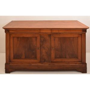 MOBILI ANTICHI, CREDENZA  ANTICA CAPPUCCINA IN NOCE, LUIGI FILIPPO, EPOCA OTTOCENTO (CRE43)