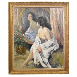 Tableaux Art Déco, Peintures De Nus De Femmes, Diey Yves,  XXè Siècle.  (QN391)