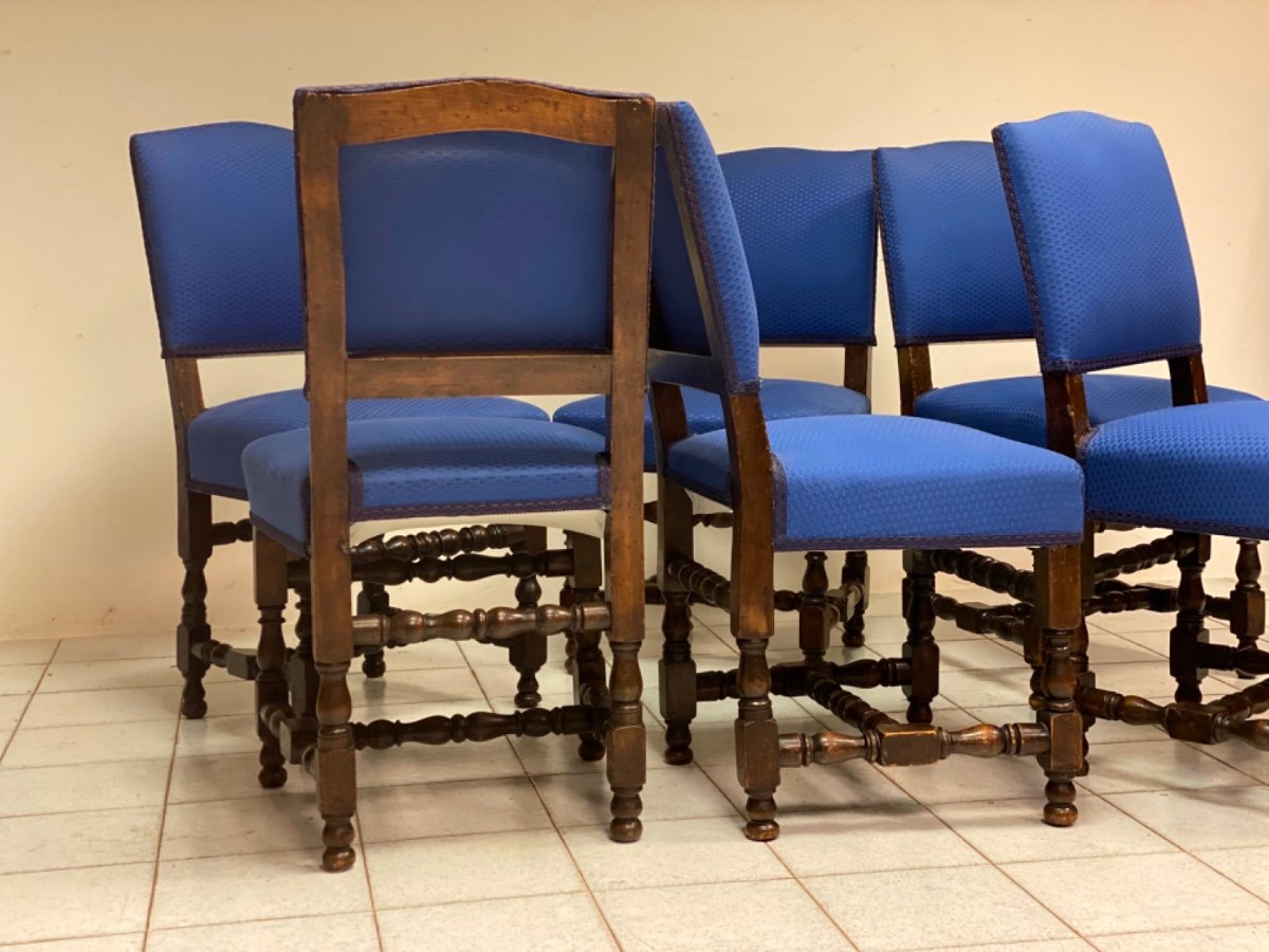 Gruppo di sei sedie a rocchetto Lombarde . XVIII secolo-photo-2