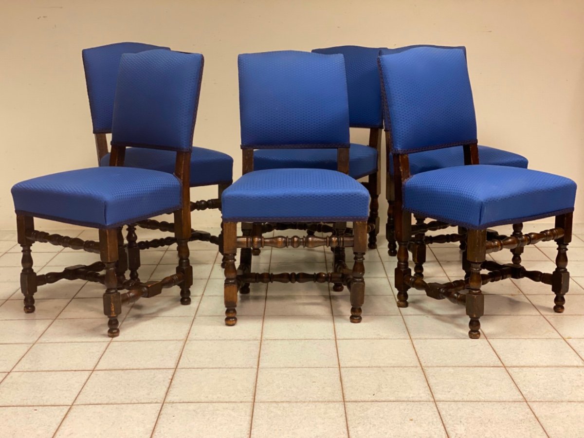 Gruppo di sei sedie a rocchetto Lombarde . XVIII secolo