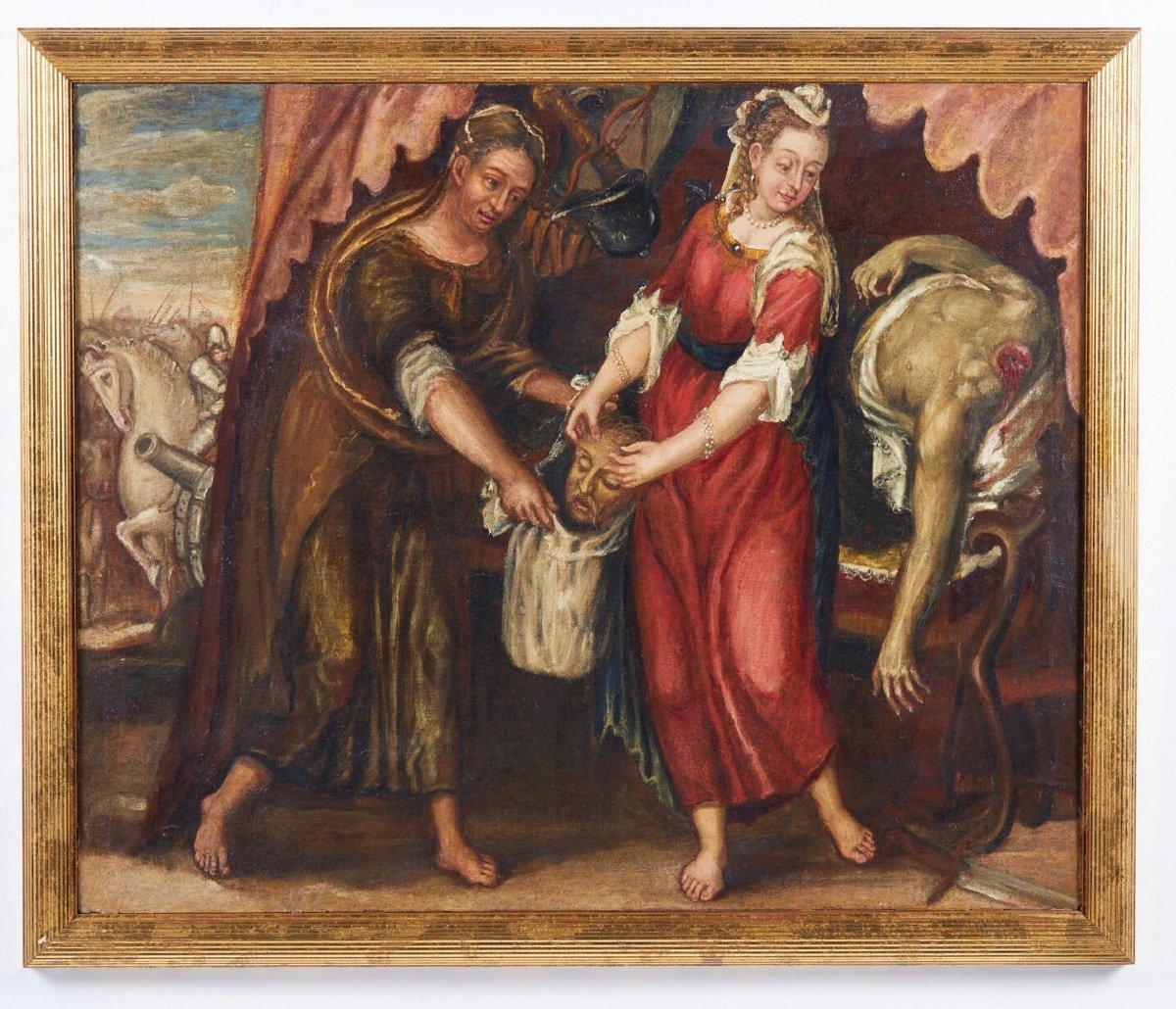 Giuditta con la testa di Oloferne olio su tela, 109 x 92 cm. Autore: scuola veneta fine XVII se