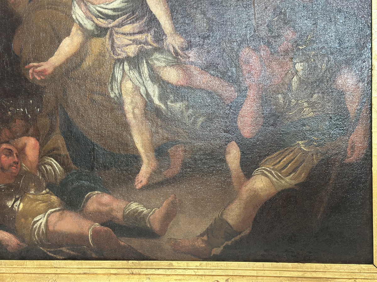La liberazione di San Pietro olio su tela. XVII secolo-photo-2