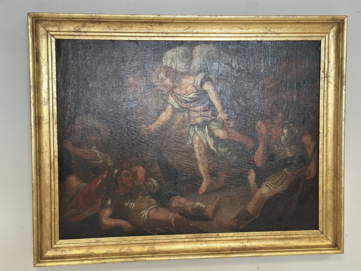 La liberazione di San Pietro olio su tela. XVII secolo-photo-3