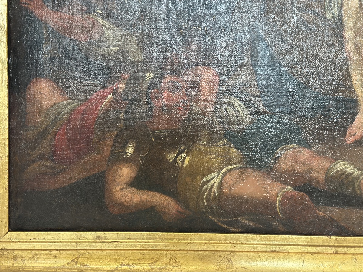 La liberazione di San Pietro olio su tela. XVII secolo-photo-5