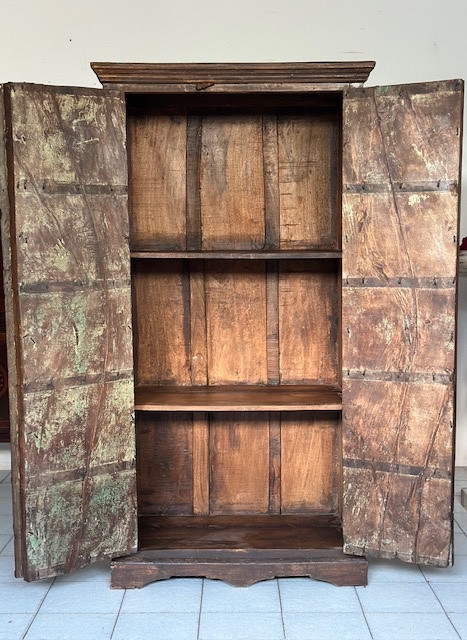 Armadio due ante in legno di teak manifattura orientale fine 700-photo-3