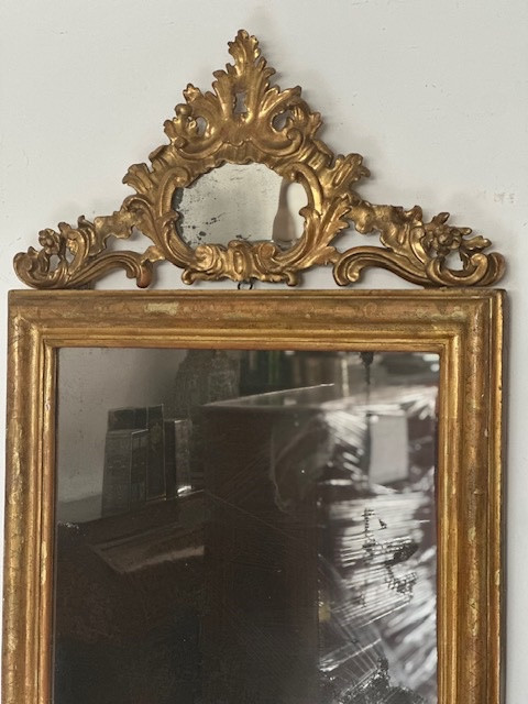 Specchiera in legno intagliato e dorato. Lombardia fine 700 Prezzo -photo-6