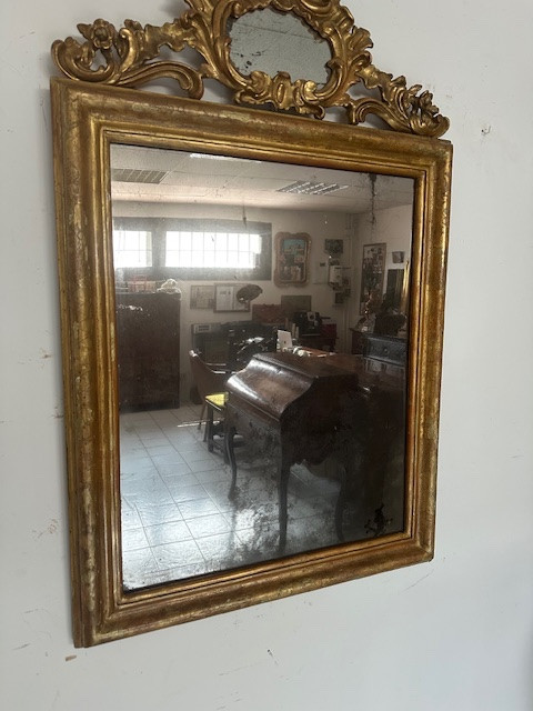 Specchiera in legno intagliato e dorato. Lombardia fine 700 Prezzo -photo-8
