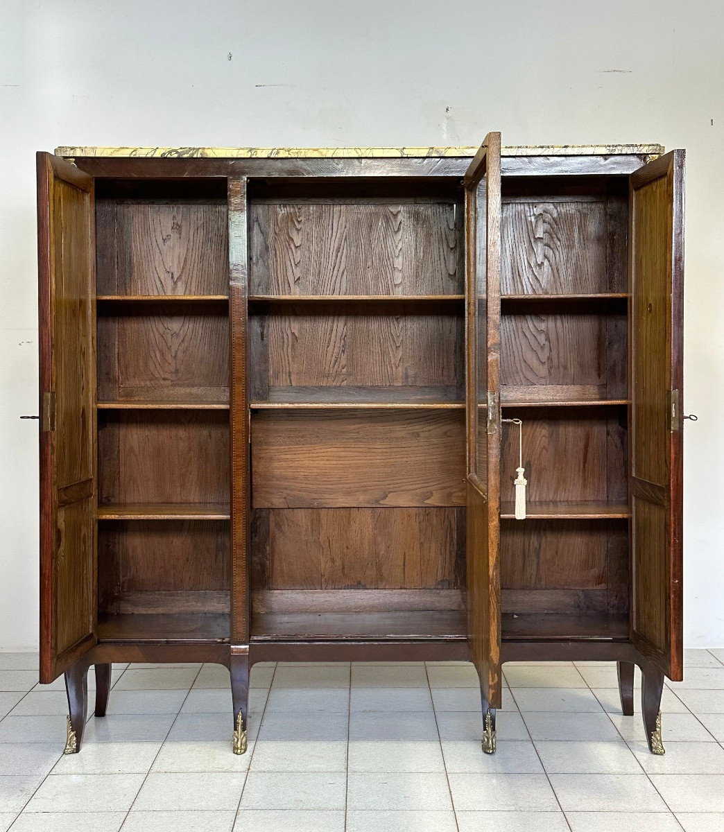 Libreria lastronata intarsiata Napoleone III-photo-4