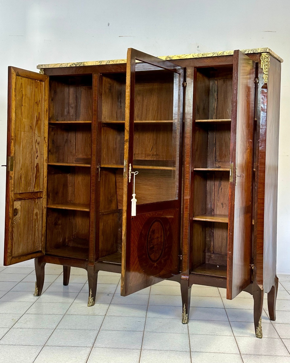 Libreria lastronata intarsiata Napoleone III-photo-2