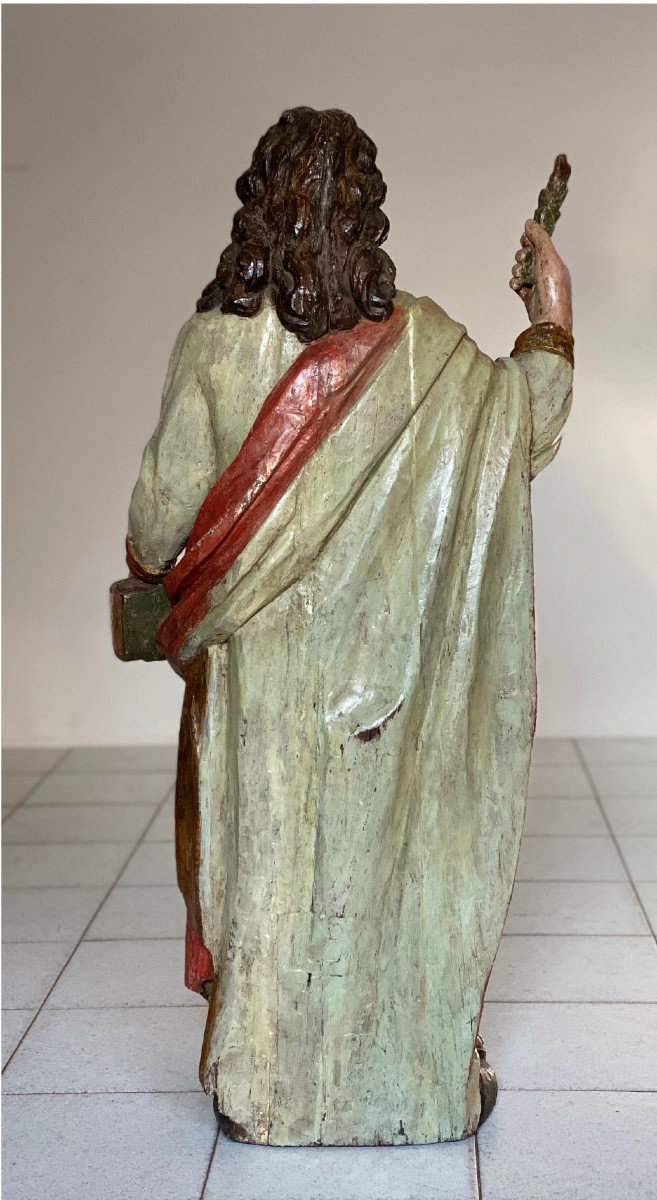 Scultura lignea laccata policroma XVII secolo-photo-3