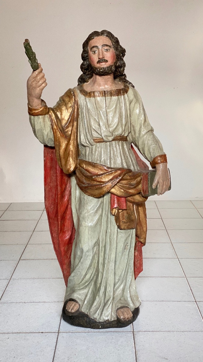 Scultura lignea laccata policroma XVII secolo-photo-1
