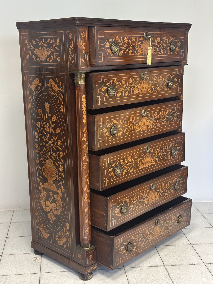 Settimanale impero intarsiato . Olanda prima metà del’ 800-photo-2